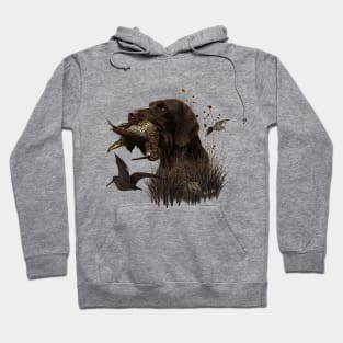 Woodcock Hunting with German Wirehaired Pointer Hoodie